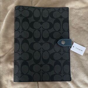 Coach Black Signature Notebook
